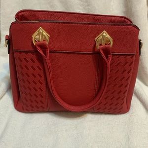NWOT Red Purse with crossbody strap